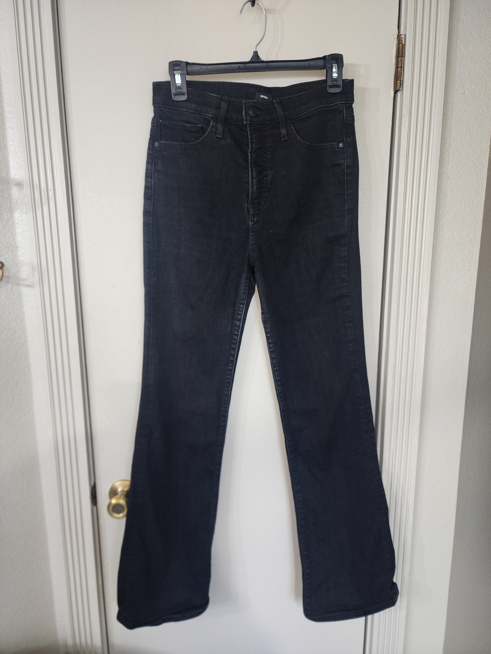 Express Black Bootcut Stretch Jeans